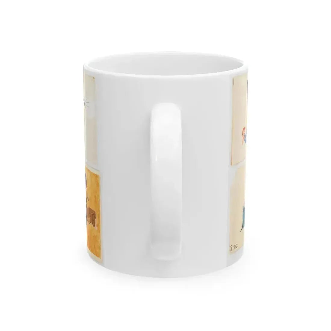 Dick and Jane illustration, Group of 4 (Scott, Foresman & Co., 1951) - White Coffee Mug - Go Mug Yourself