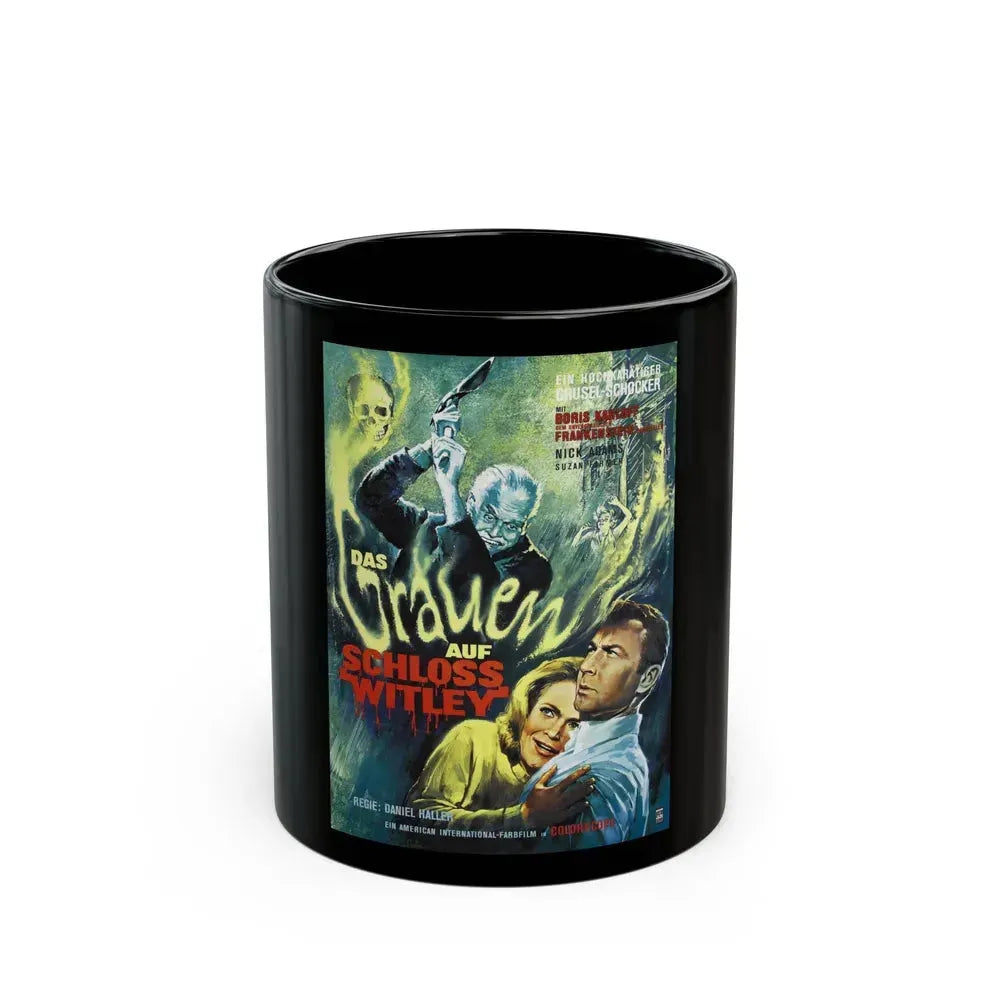 DIE MONSTER DIE (GERMAN) 1965 Movie Poster - Black Coffee Mug 11oz - Go Mug Yourself