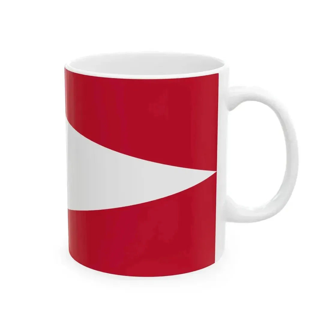 Dienvidkurzemes novada karogs (Latvia) White Coffee Mug - Go Mug Yourself