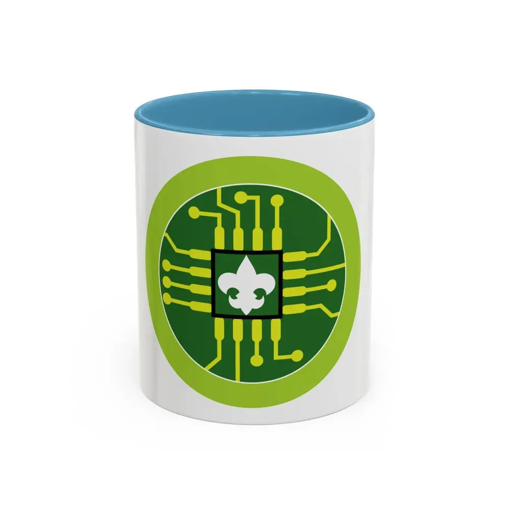 Digital Technology (Boy Scout Merit Badge) Accent Coffee Mug 11oz Light Blue - Go Mug Yourself