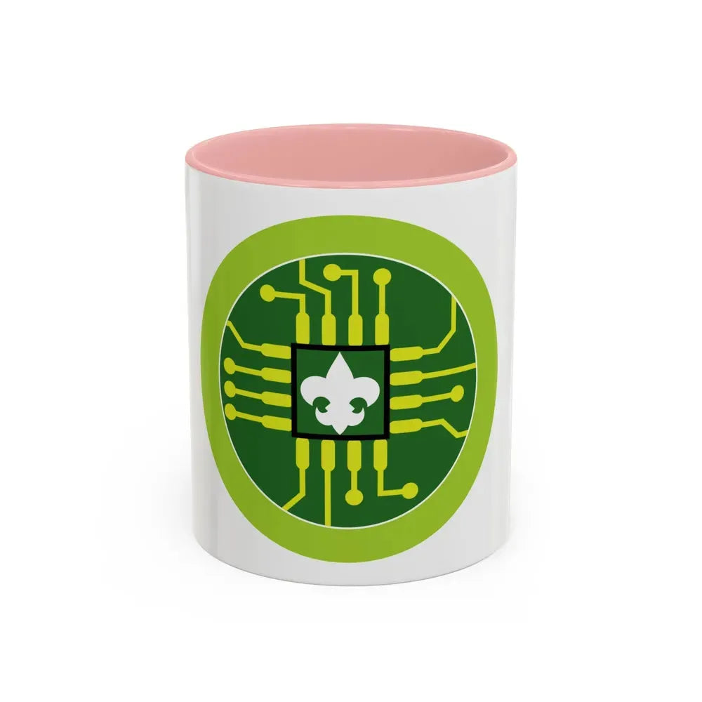 Digital Technology (Boy Scout Merit Badge) Accent Coffee Mug 11oz Pink - Go Mug Yourself