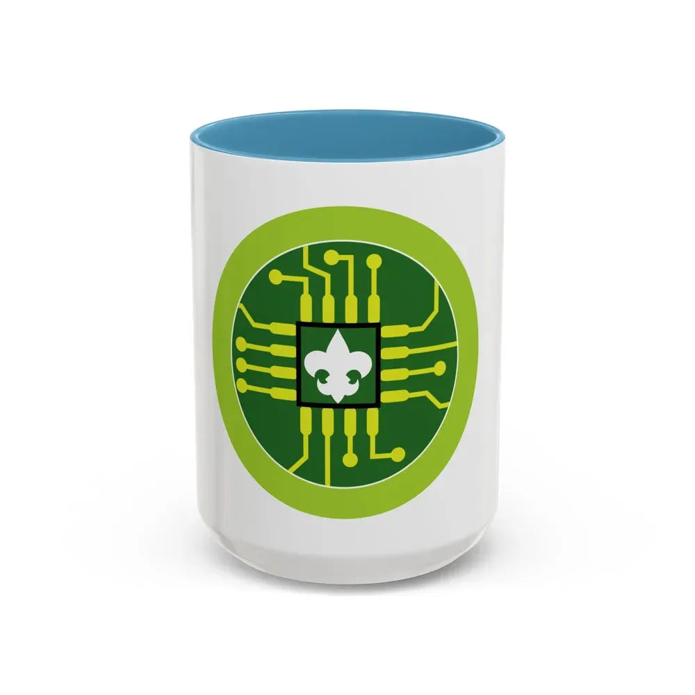 Digital Technology (Boy Scout Merit Badge) Accent Coffee Mug 15oz Light Blue - Go Mug Yourself