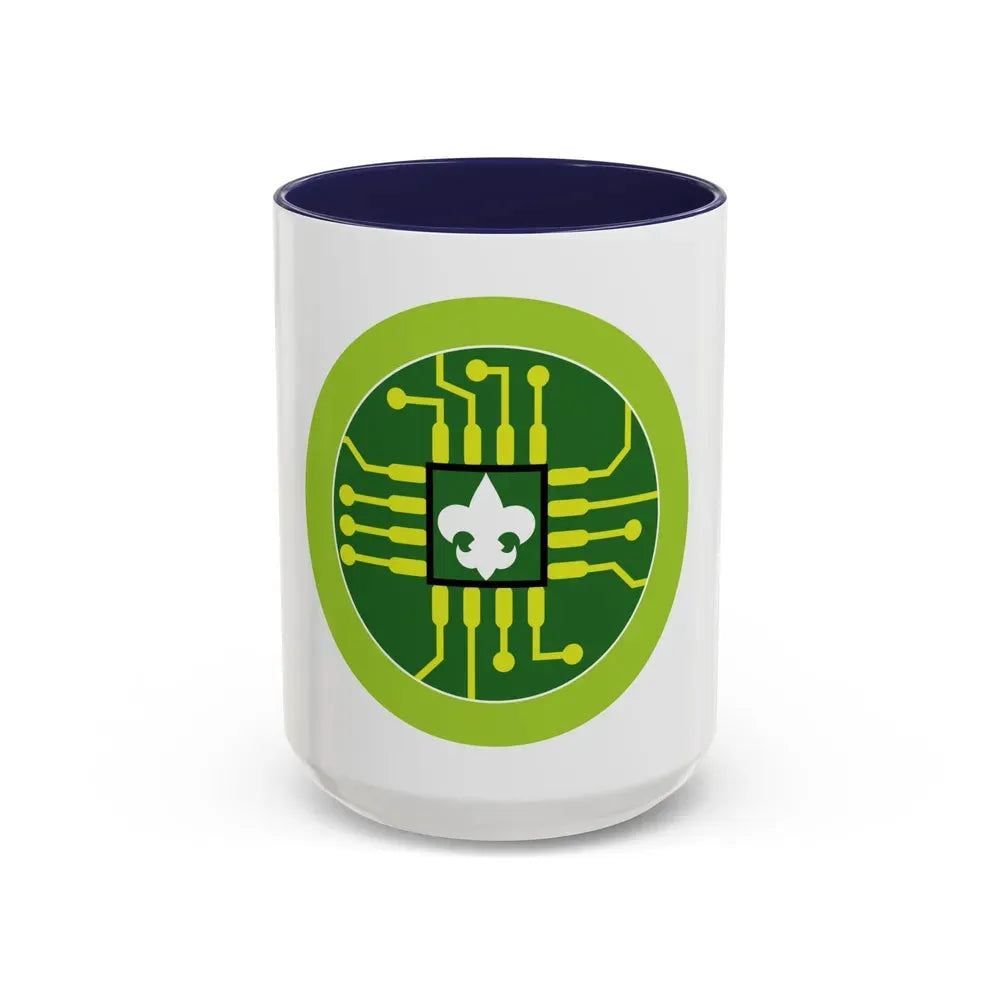 Digital Technology (Boy Scout Merit Badge) Accent Coffee Mug 15oz Navy - Go Mug Yourself