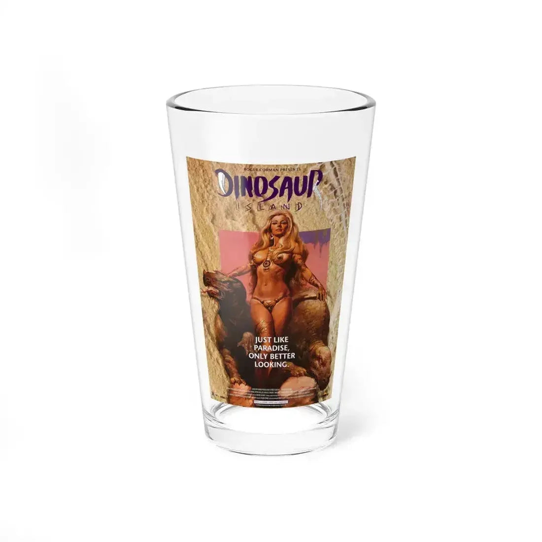 DINOSAUR ISLAND 1994 Movie Poster - Pint Glass 16oz 16oz - Go Mug Yourself