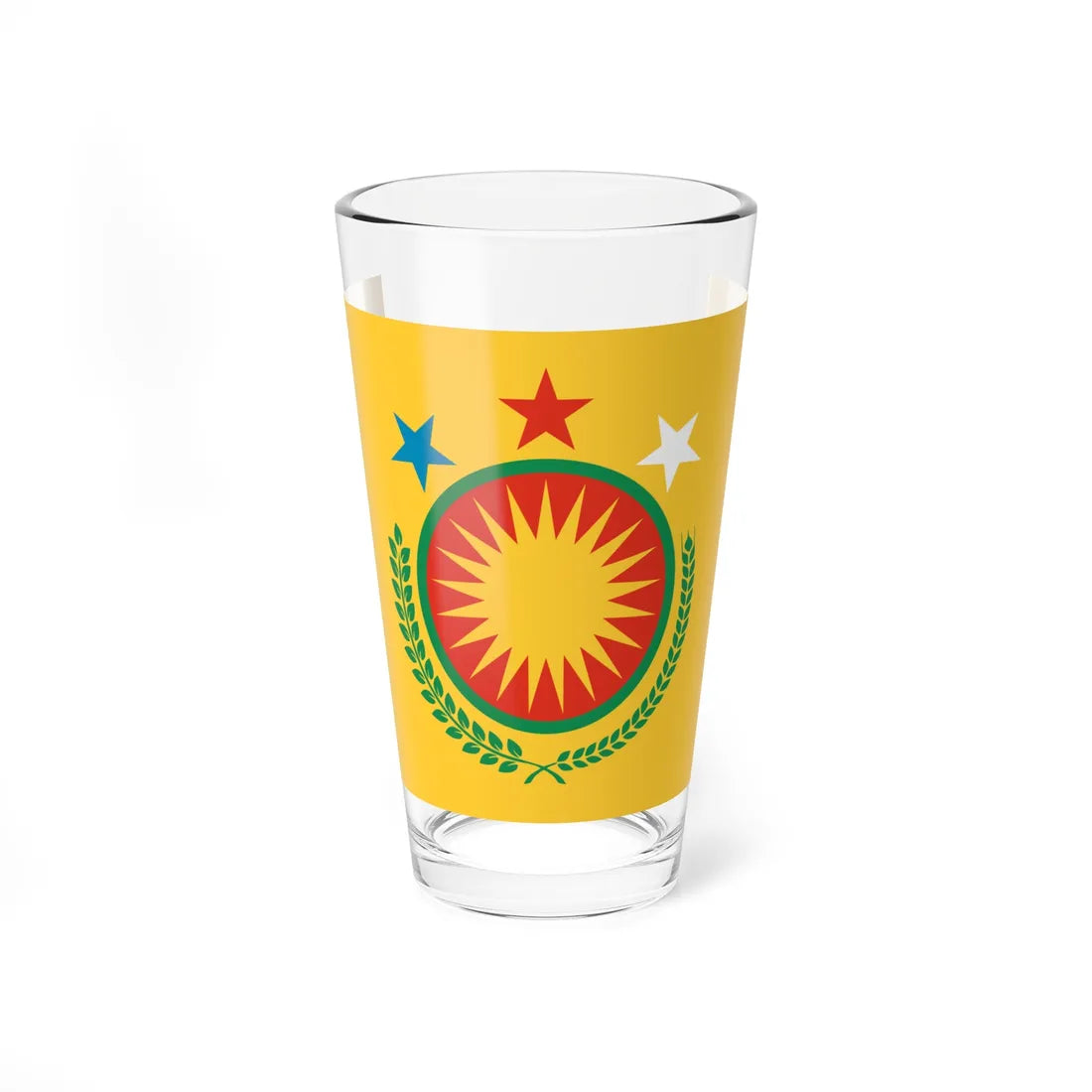 Diplomatic Flag of Northern Syria (Syria) Pint Glass 16oz 16oz - Go Mug Yourself