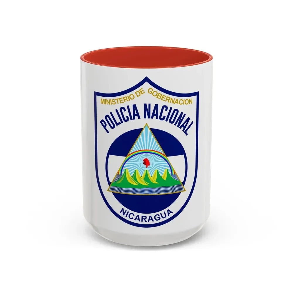 Directorate-General of National Police of Nicaragua 1990-2014 - Accent Coffee Mug 15oz Red - Go Mug Yourself