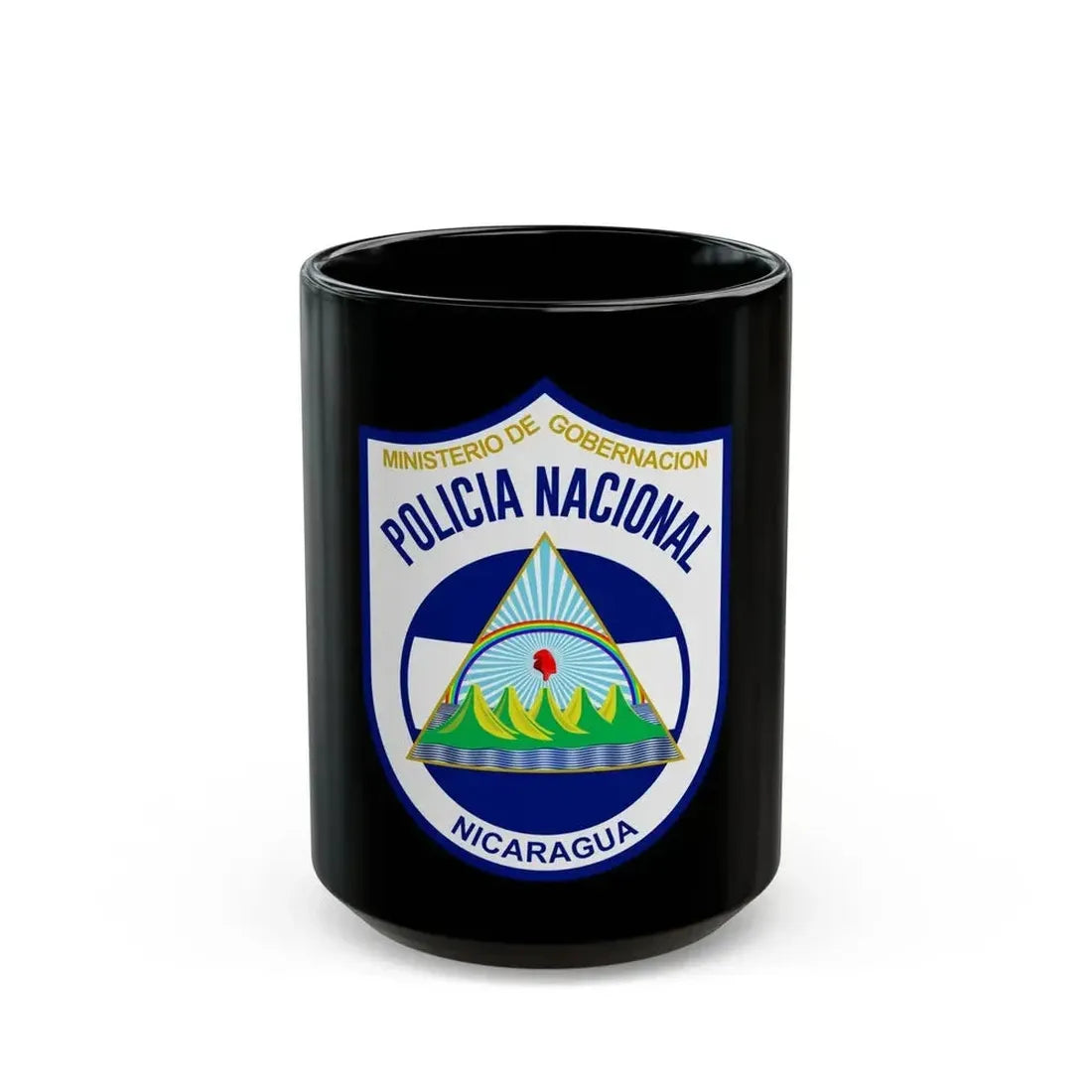 Directorate-General of National Police of Nicaragua 1990-2014 - Black Coffee Mug 15oz - Go Mug Yourself