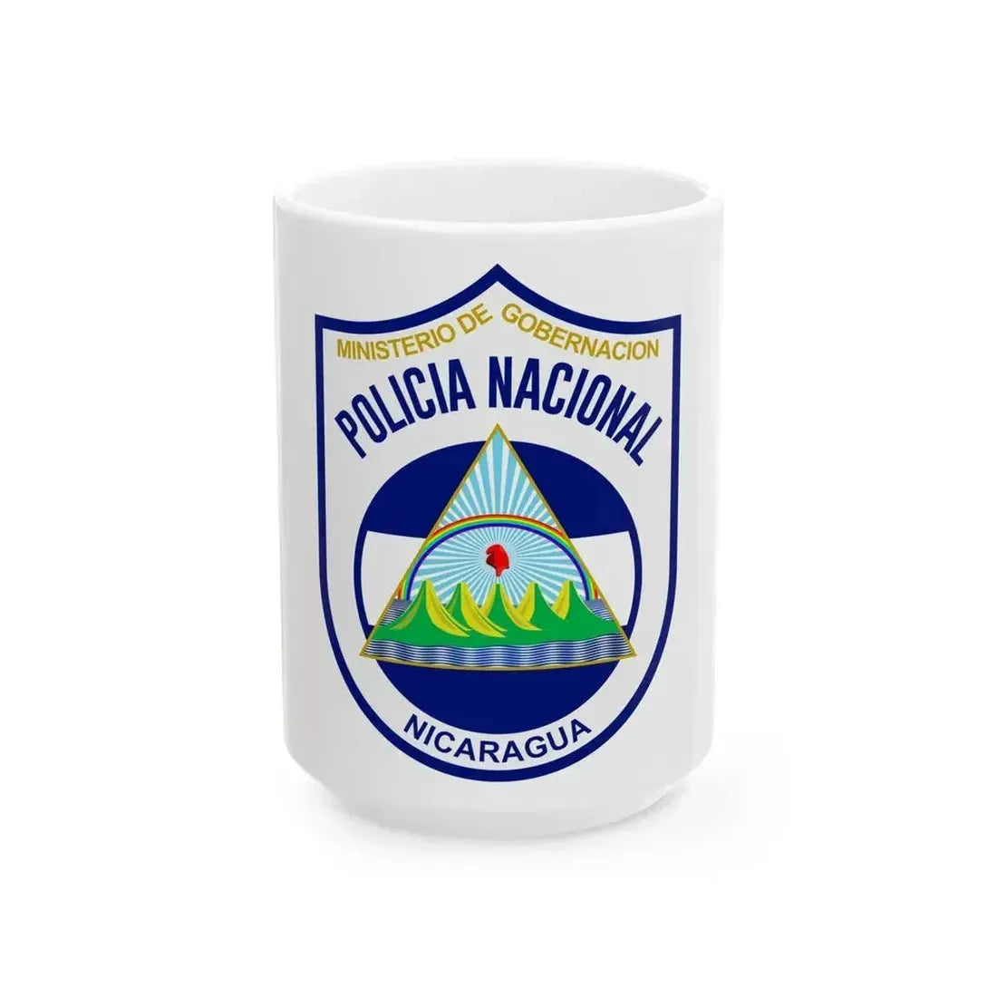 Directorate-General of National Police of Nicaragua 1990-2014 - White Coffee Mug 15oz - Go Mug Yourself