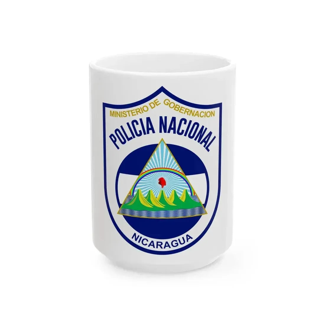 Directorate-General of National Police of Nicaragua 1990-2014 - White Coffee Mug 15oz - Go Mug Yourself