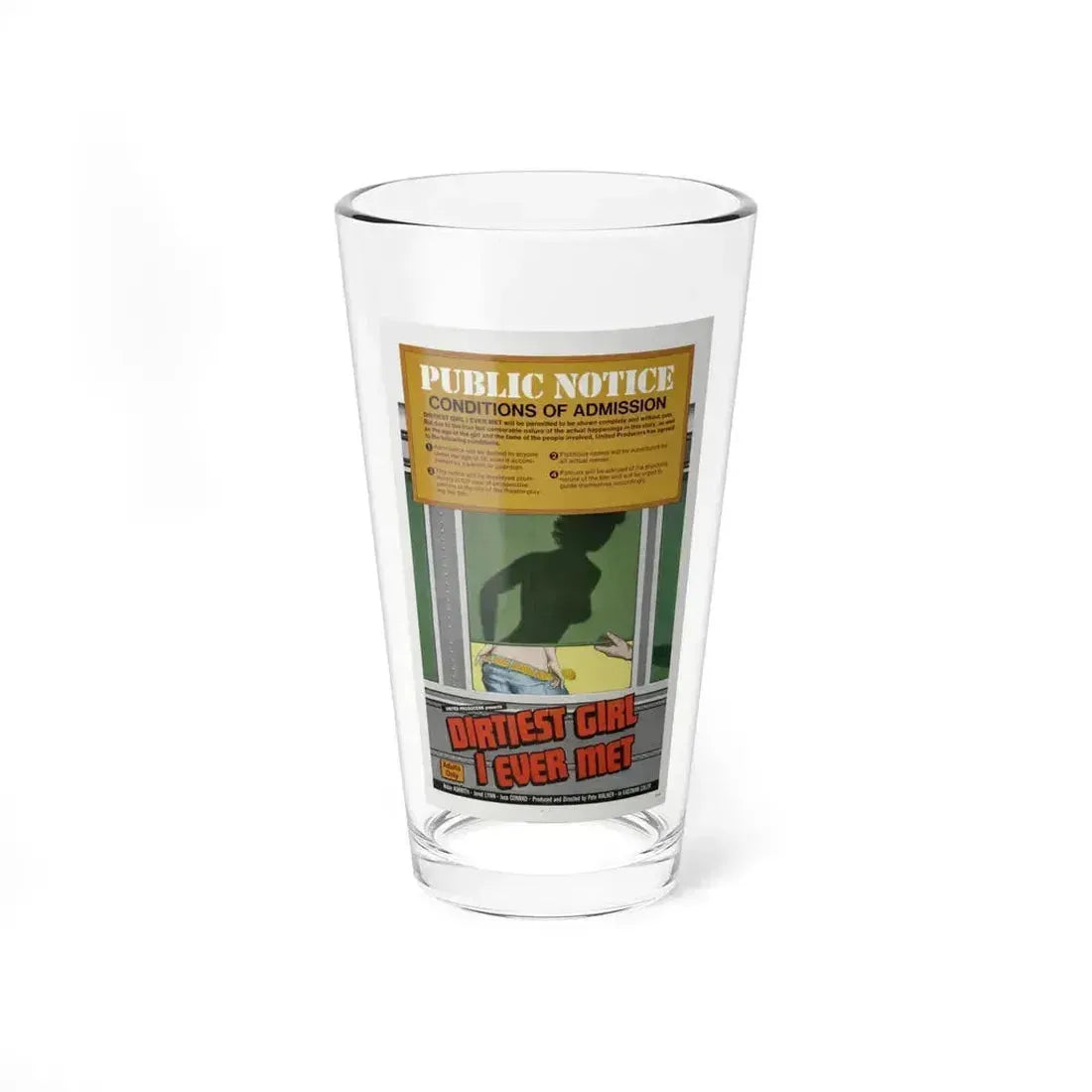 DIRTIEST GIRL I EVER MET 1970 Movie Poster - Pint Glass 16oz 16oz - Go Mug Yourself