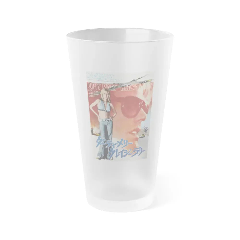 DIRTY MARY, CRAZY LARRY 1974 Movie Poster - Frosted Pint Glass 16oz Default Title - Go Mug Yourself