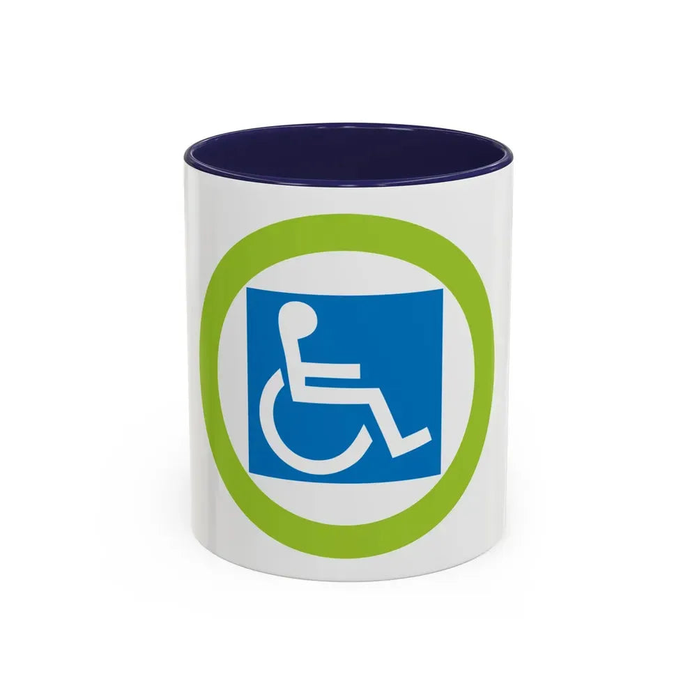 Disabilities Awareness (Boy Scout Merit Badge) Accent Coffee Mug 11oz Navy - Go Mug Yourself