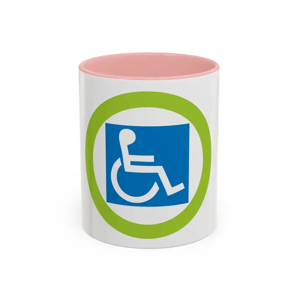Disabilities Awareness (Boy Scout Merit Badge) Accent Coffee Mug 11oz Pink - Go Mug Yourself