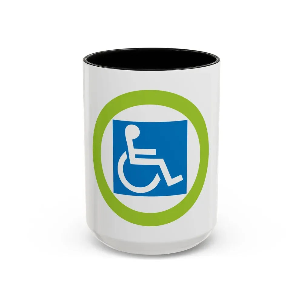 Disabilities Awareness (Boy Scout Merit Badge) Accent Coffee Mug 15oz Black - Go Mug Yourself