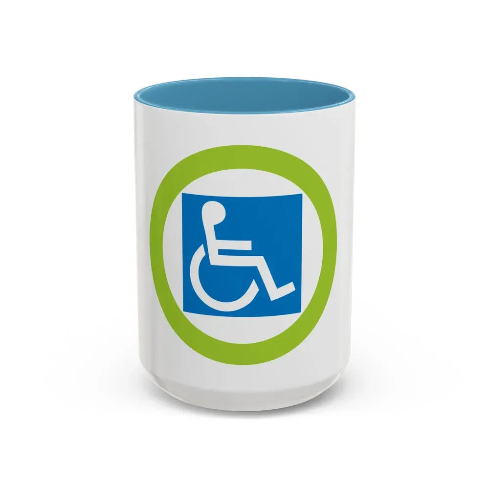 Disabilities Awareness (Boy Scout Merit Badge) Accent Coffee Mug 15oz Light Blue - Go Mug Yourself