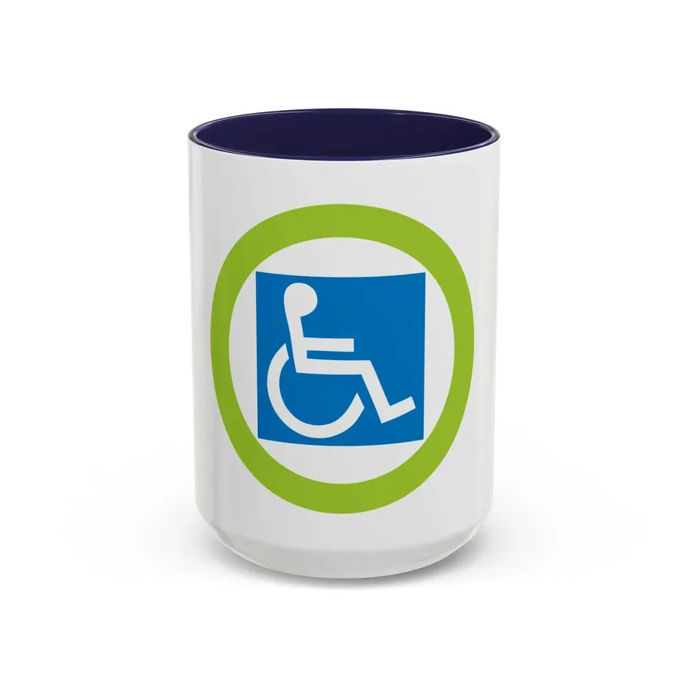 Disabilities Awareness (Boy Scout Merit Badge) Accent Coffee Mug 15oz Navy - Go Mug Yourself