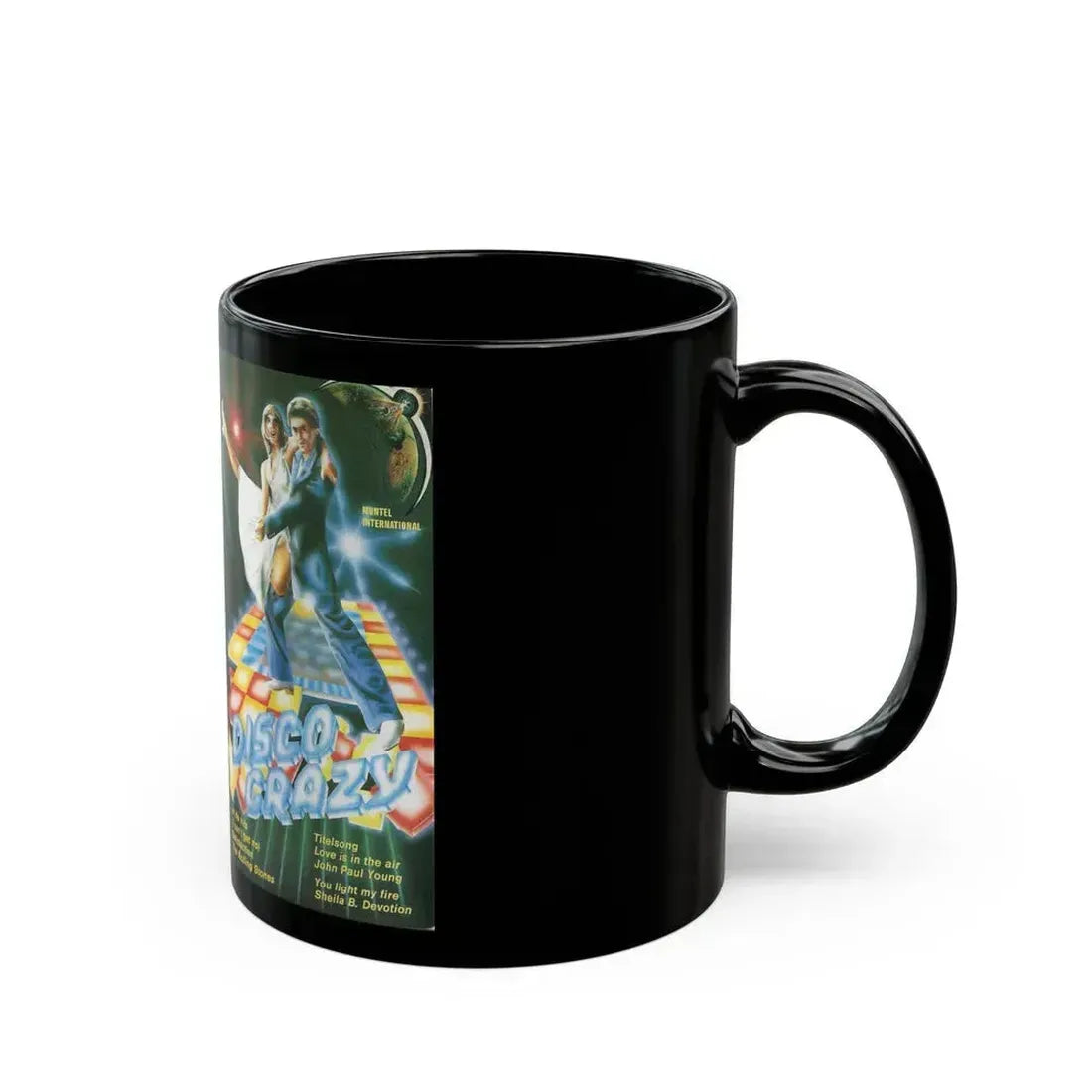 DISCO CRAZY (VHS COVER) - Black Coffee Mug - Go Mug Yourself