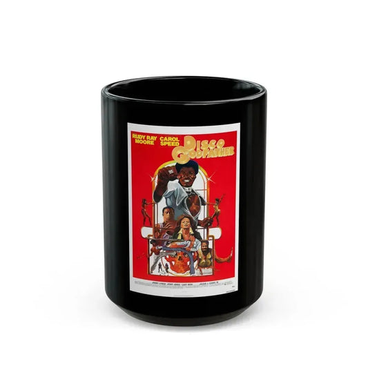 DISCO GODFATHER 1979 Movie Poster - Black Coffee Mug 15oz - Go Mug Yourself