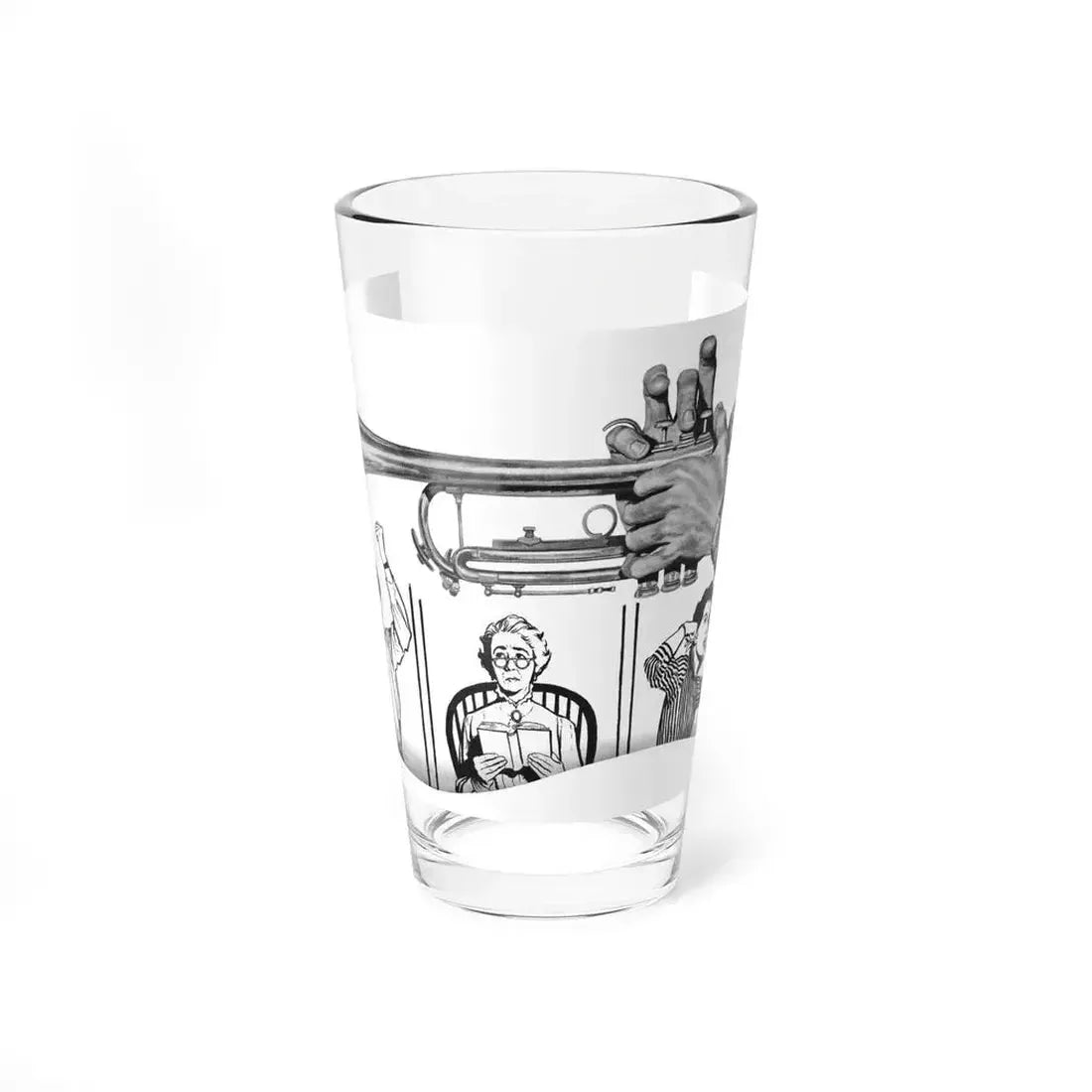 Discord In A Flat by Elizabeth Grey, Woman's Own magazine, 1957 - Pint Glass 16oz 16oz - Go Mug Yourself