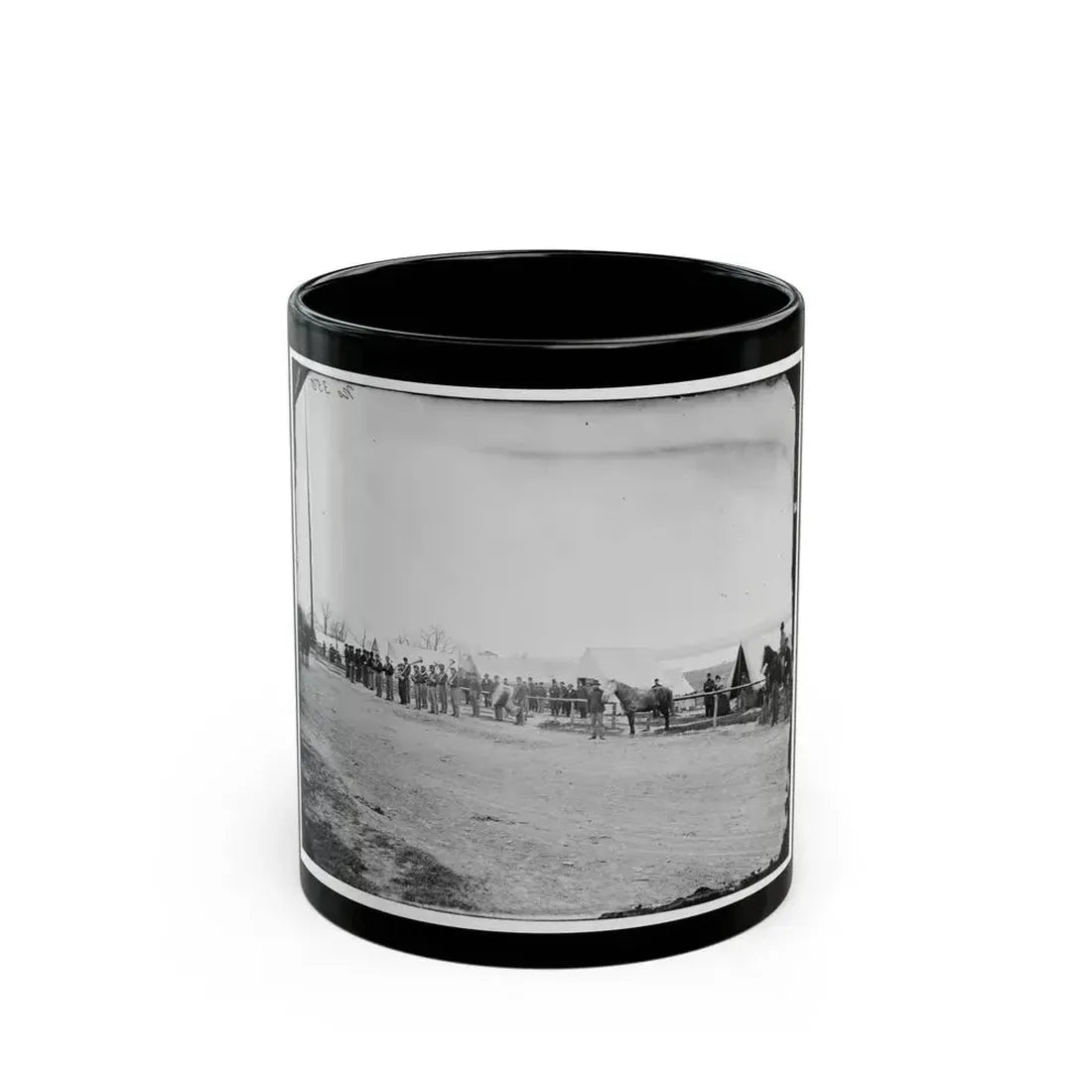 District Of Columbia. Band Before Quarters At Camp Stoneman (U.S. Civil War) Black Coffee Mug 11oz - Go Mug Yourself