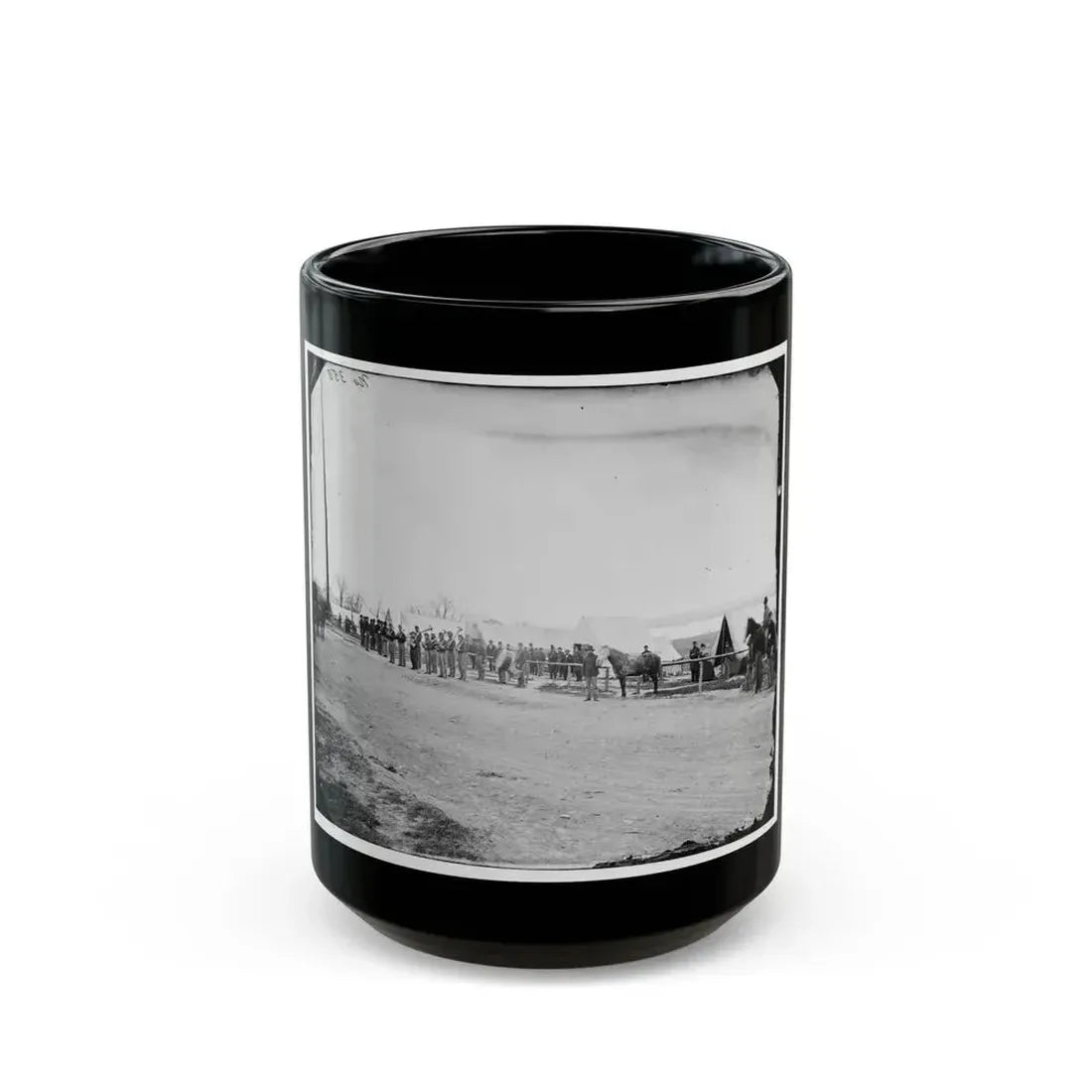 District Of Columbia. Band Before Quarters At Camp Stoneman (U.S. Civil War) Black Coffee Mug 15oz - Go Mug Yourself