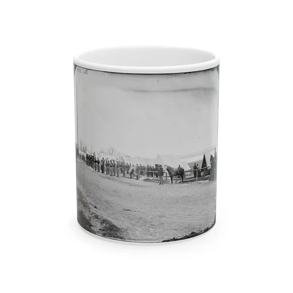 District Of Columbia. Band Before Quarters At Camp Stoneman (U.S. Civil War) White Coffee Mug 11oz - Go Mug Yourself