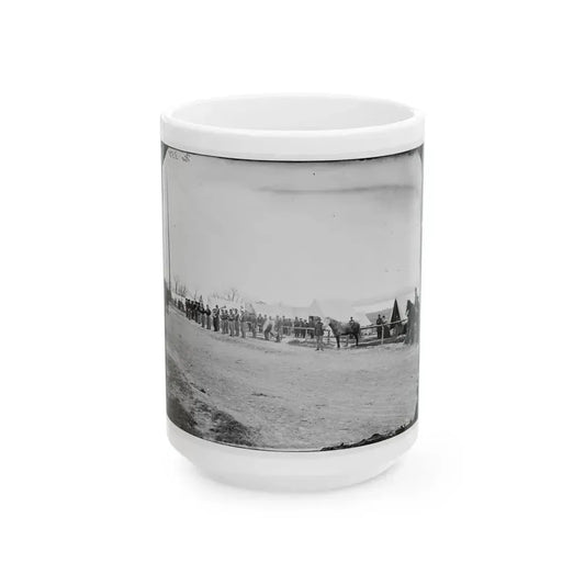 District Of Columbia. Band Before Quarters At Camp Stoneman (U.S. Civil War) White Coffee Mug 15oz - Go Mug Yourself