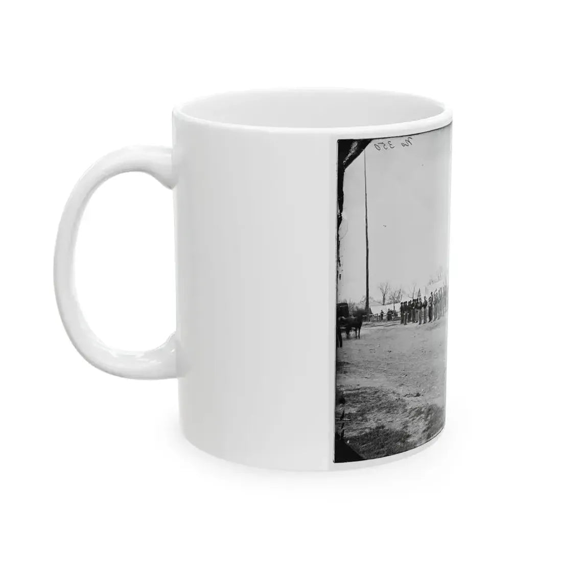 District Of Columbia. Band Before Quarters At Camp Stoneman (U.S. Civil War) White Coffee Mug - Go Mug Yourself
