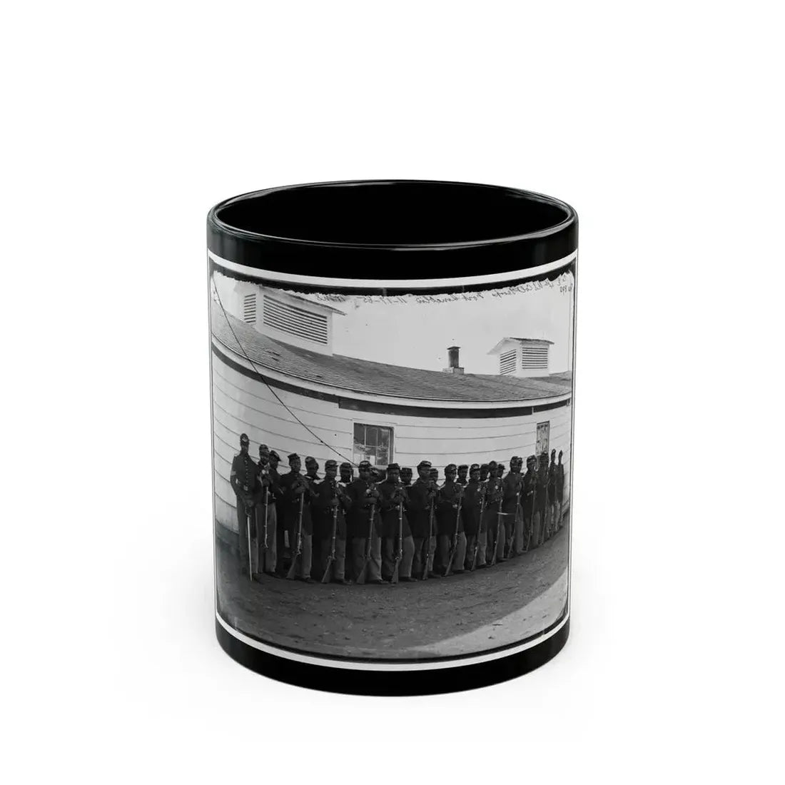 District Of Columbia. Company E, 4th U.S. Colored Infantry, At Fort Lincoln (U.S. Civil War) Black Coffee Mug 11oz - Go Mug Yourself