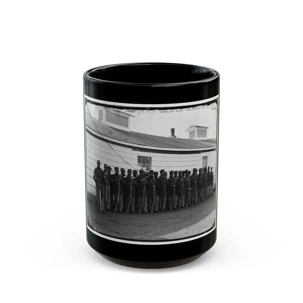 District Of Columbia. Company E, 4th U.S. Colored Infantry, At Fort Lincoln (U.S. Civil War) Black Coffee Mug 15oz - Go Mug Yourself