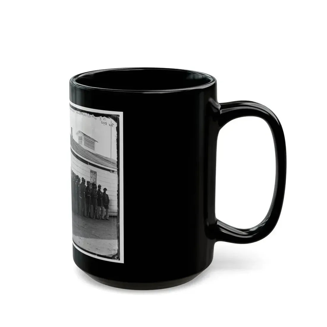 District Of Columbia. Company E, 4th U.S. Colored Infantry, At Fort Lincoln (U.S. Civil War) Black Coffee Mug - Go Mug Yourself