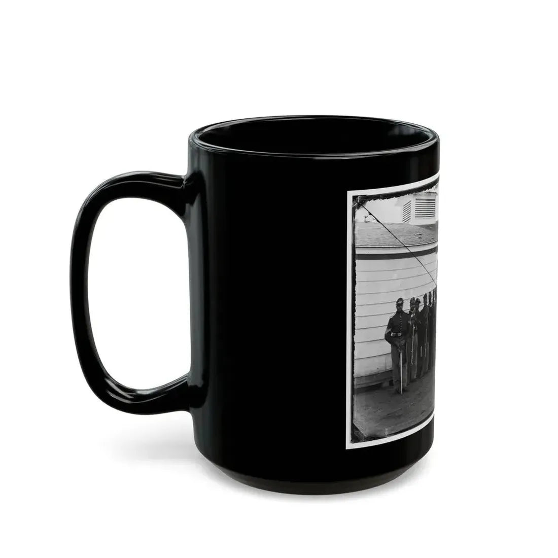 District Of Columbia. Company E, 4th U.S. Colored Infantry, At Fort Lincoln (U.S. Civil War) Black Coffee Mug - Go Mug Yourself