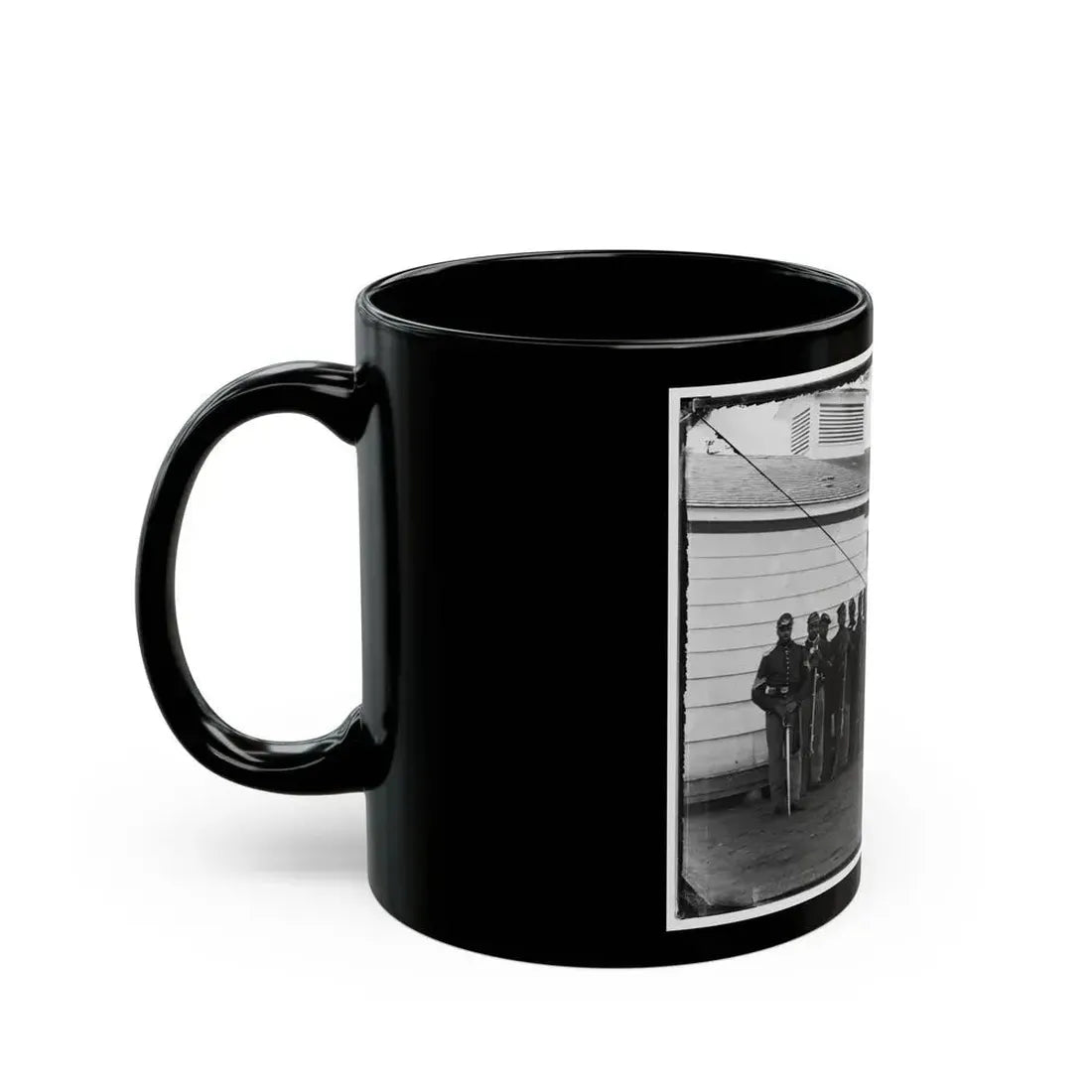 District Of Columbia. Company E, 4th U.S. Colored Infantry, At Fort Lincoln (U.S. Civil War) Black Coffee Mug - Go Mug Yourself