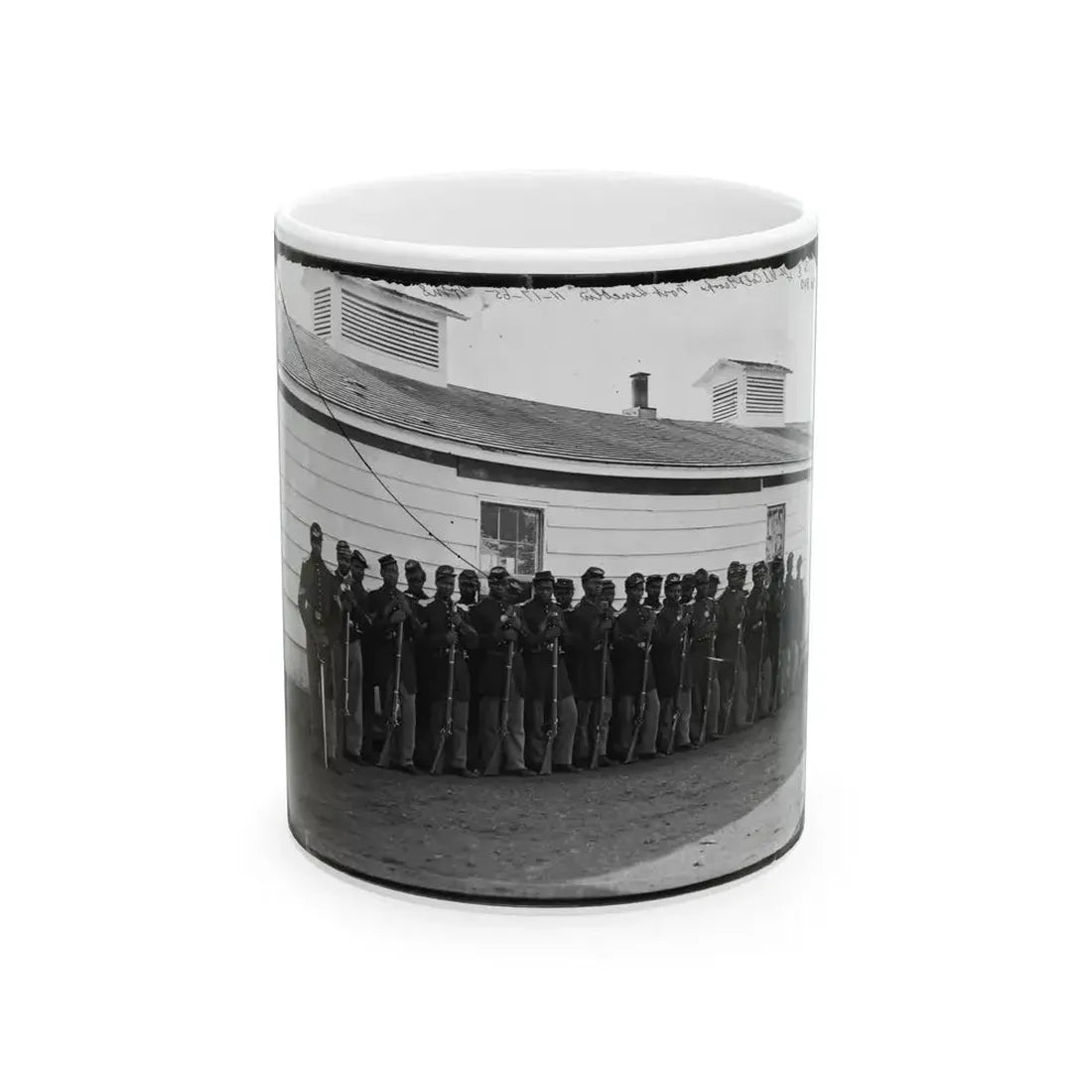 District Of Columbia. Company E, 4th U.S. Colored Infantry, At Fort Lincoln (U.S. Civil War) White Coffee Mug 11oz - Go Mug Yourself