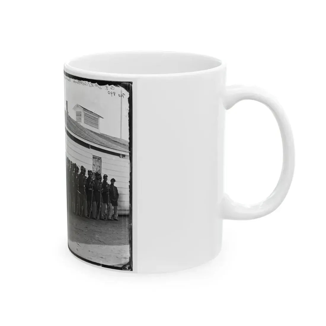 District Of Columbia. Company E, 4th U.S. Colored Infantry, At Fort Lincoln (U.S. Civil War) White Coffee Mug - Go Mug Yourself