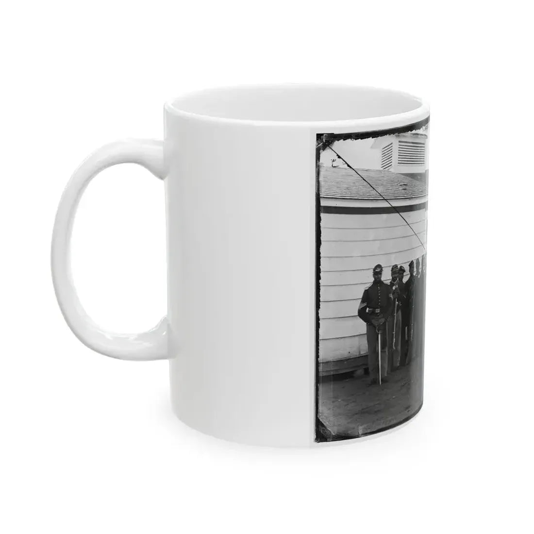 District Of Columbia. Company E, 4th U.S. Colored Infantry, At Fort Lincoln (U.S. Civil War) White Coffee Mug - Go Mug Yourself