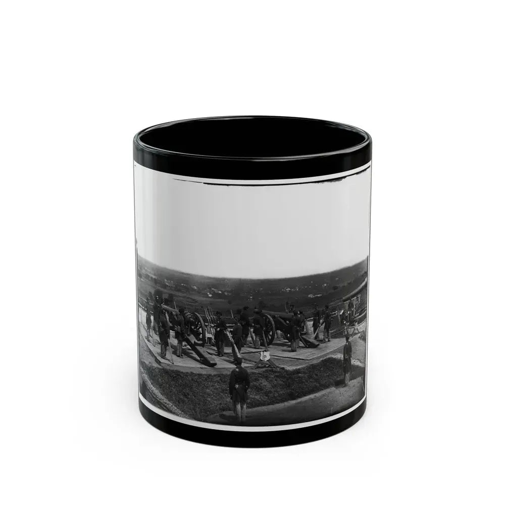 District Of Columbia. Gun Crews Of Company H, 3d Massachusetts Heavy Artillery, At Fort Lincoln (U.S. Civil War) Black Coffee Mug 11oz - Go Mug Yourself