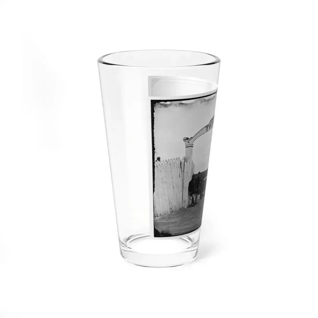 District Of Columbia. Men And Gun Of 3d Massachusetts Heavy Artillery At Ornamental Gate Of Fort Totten (U.S. Civil War) Pint Glass 16oz - Go Mug Yourself