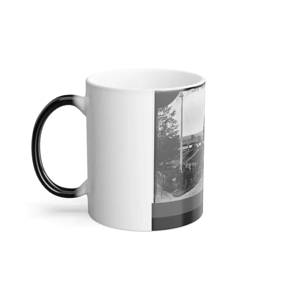 District of Columbia. Officers and Men of Company F, 3D Massachusetts Heavy Artillery, in Fort Stevens (U.S. Civil War) Color Changing Coffee Mug 11oz - Go Mug Yourself
