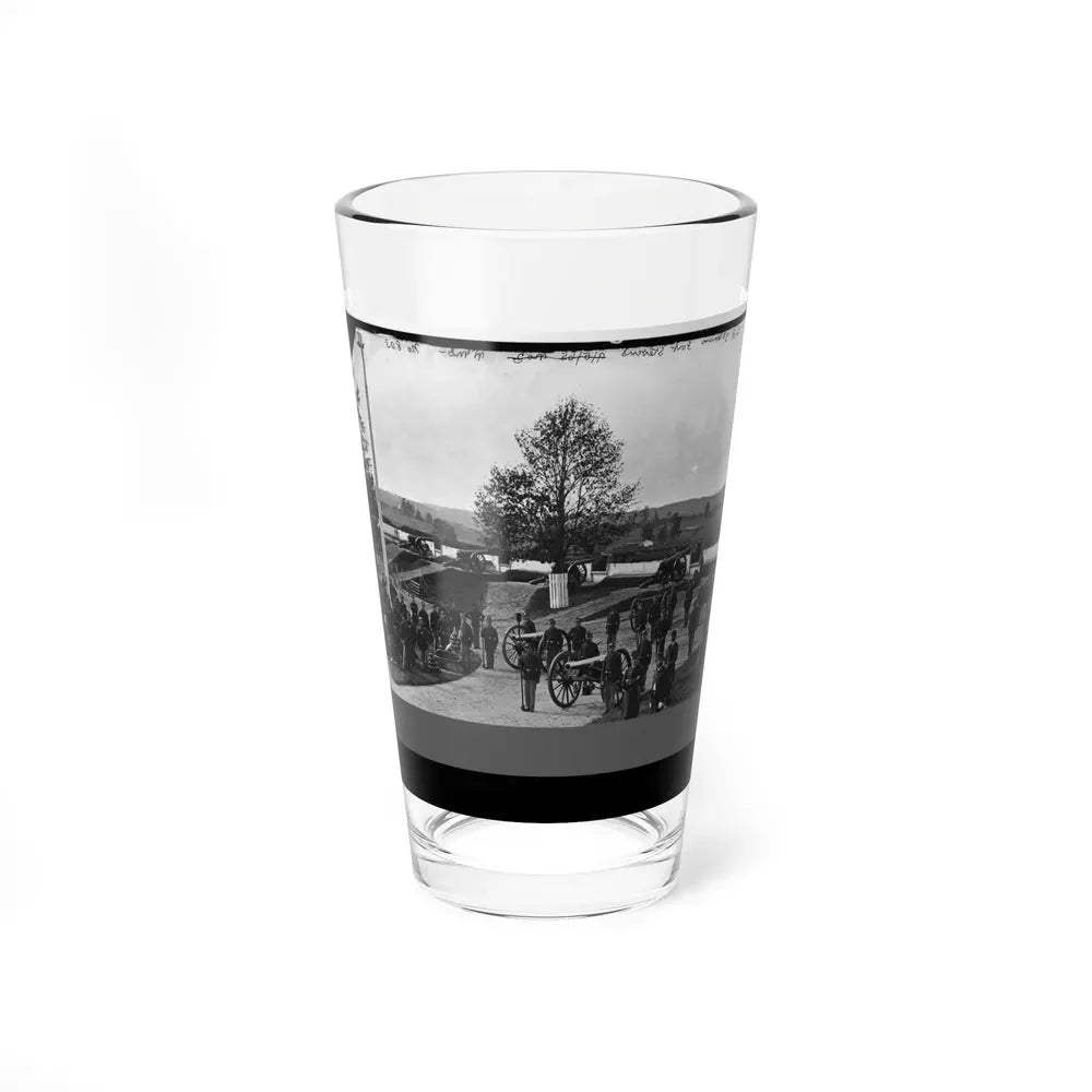 District Of Columbia. Officers And Men Of Company F, 3d Massachusetts Heavy Artillery, In Fort Stevens (U.S. Civil War) Pint Glass 16oz 16oz - Go Mug Yourself