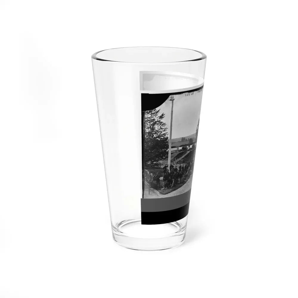 District Of Columbia. Officers And Men Of Company F, 3d Massachusetts Heavy Artillery, In Fort Stevens (U.S. Civil War) Pint Glass 16oz - Go Mug Yourself