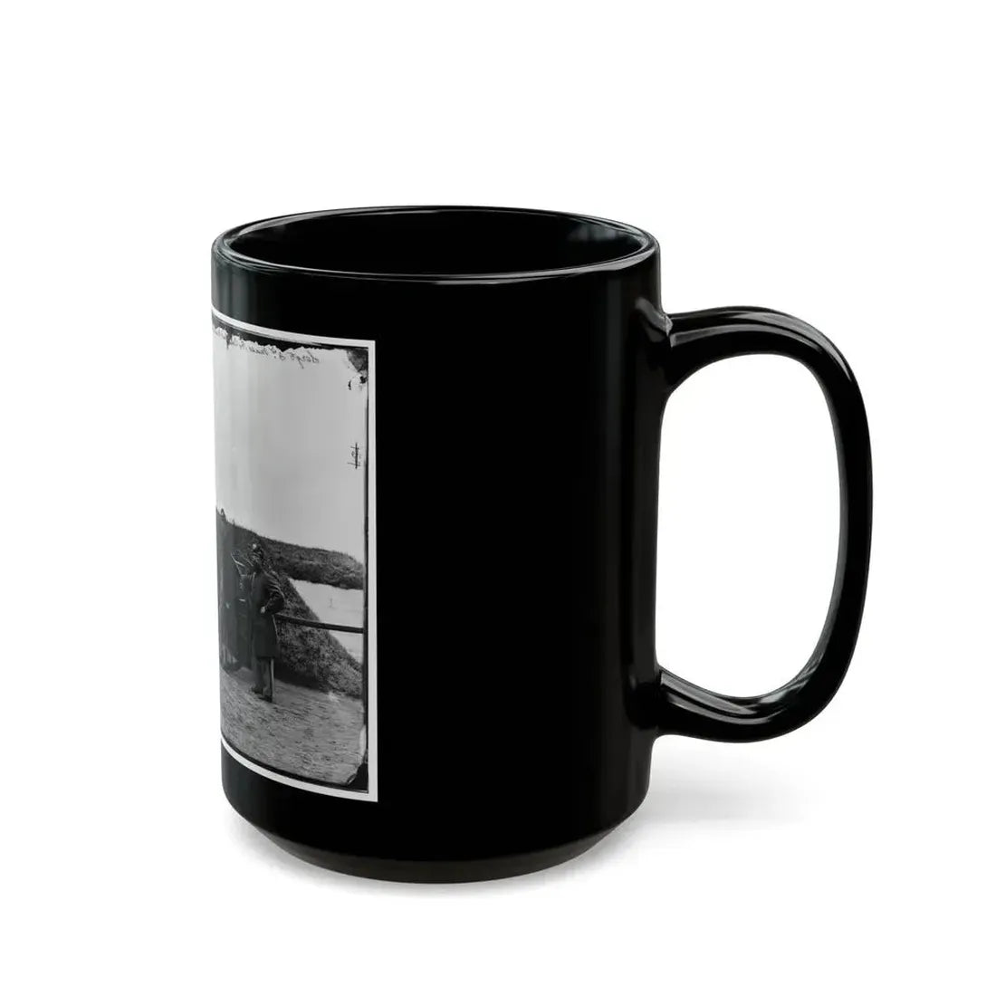 District Of Columbia. Sergeants Of 3d Massachusetts Heavy Artillery, With Gun And Caisson At Fort Totten (U.S. Civil War) Black Coffee Mug - Go Mug Yourself
