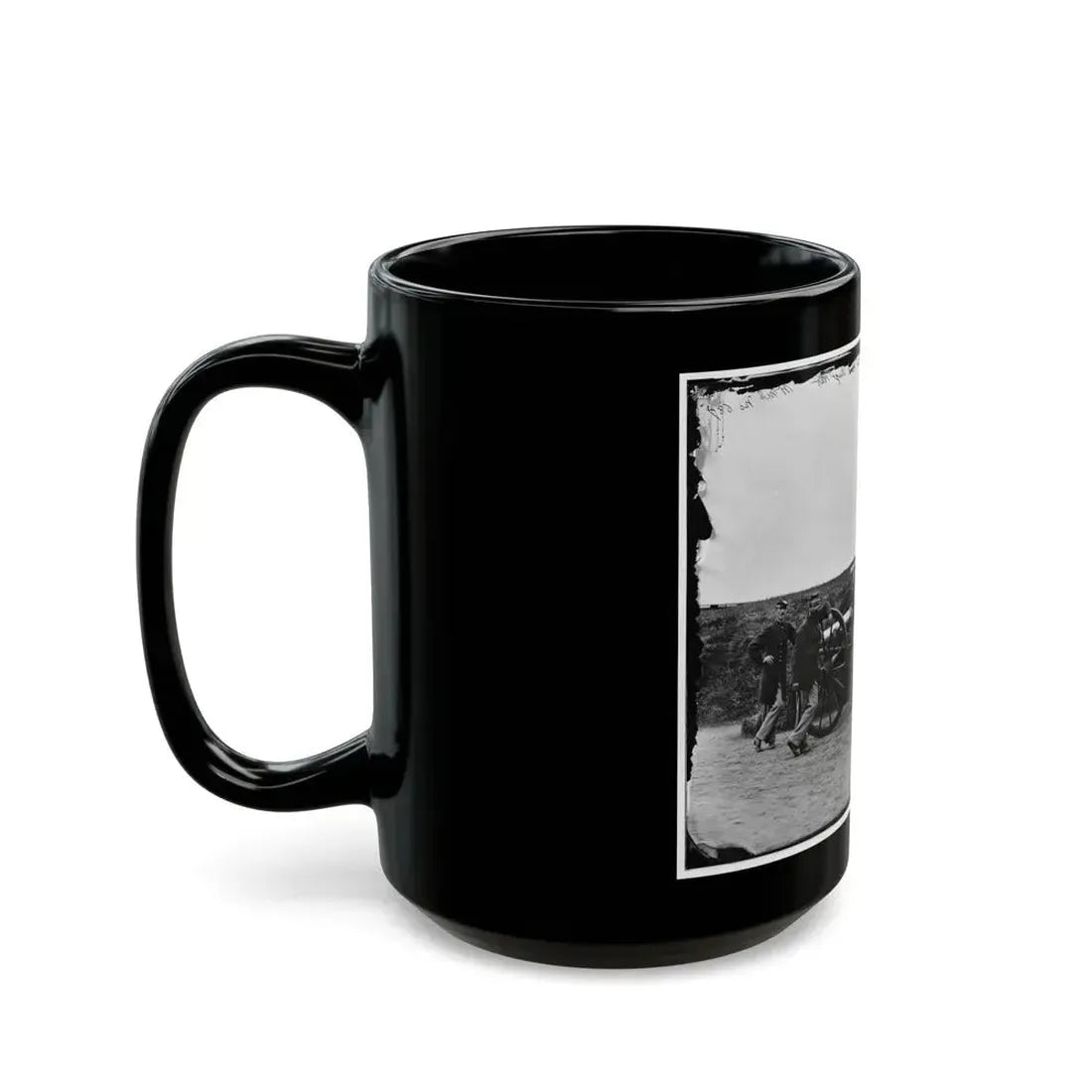 District Of Columbia. Sergeants Of 3d Massachusetts Heavy Artillery, With Gun And Caisson At Fort Totten (U.S. Civil War) Black Coffee Mug - Go Mug Yourself