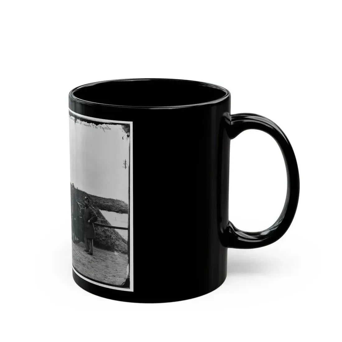 District Of Columbia. Sergeants Of 3d Massachusetts Heavy Artillery, With Gun And Caisson At Fort Totten (U.S. Civil War) Black Coffee Mug - Go Mug Yourself