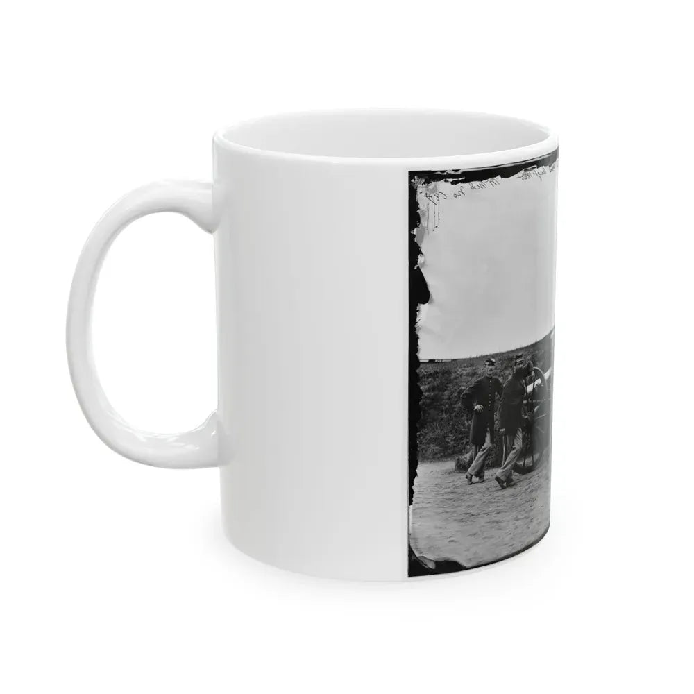 District Of Columbia. Sergeants Of 3d Massachusetts Heavy Artillery, With Gun And Caisson At Fort Totten (U.S. Civil War) White Coffee Mug - Go Mug Yourself