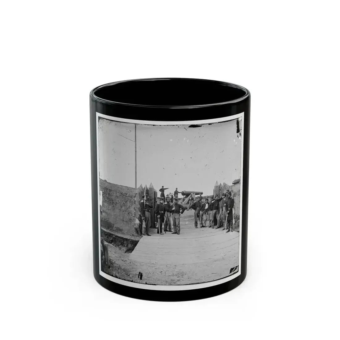 District Of Columbia. Soldiers At Gate Of Fort Slemmer (U.S. Civil War) Black Coffee Mug 11oz - Go Mug Yourself