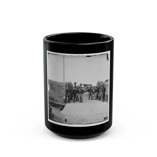 District Of Columbia. Soldiers At Gate Of Fort Slemmer (U.S. Civil War) Black Coffee Mug 15oz - Go Mug Yourself