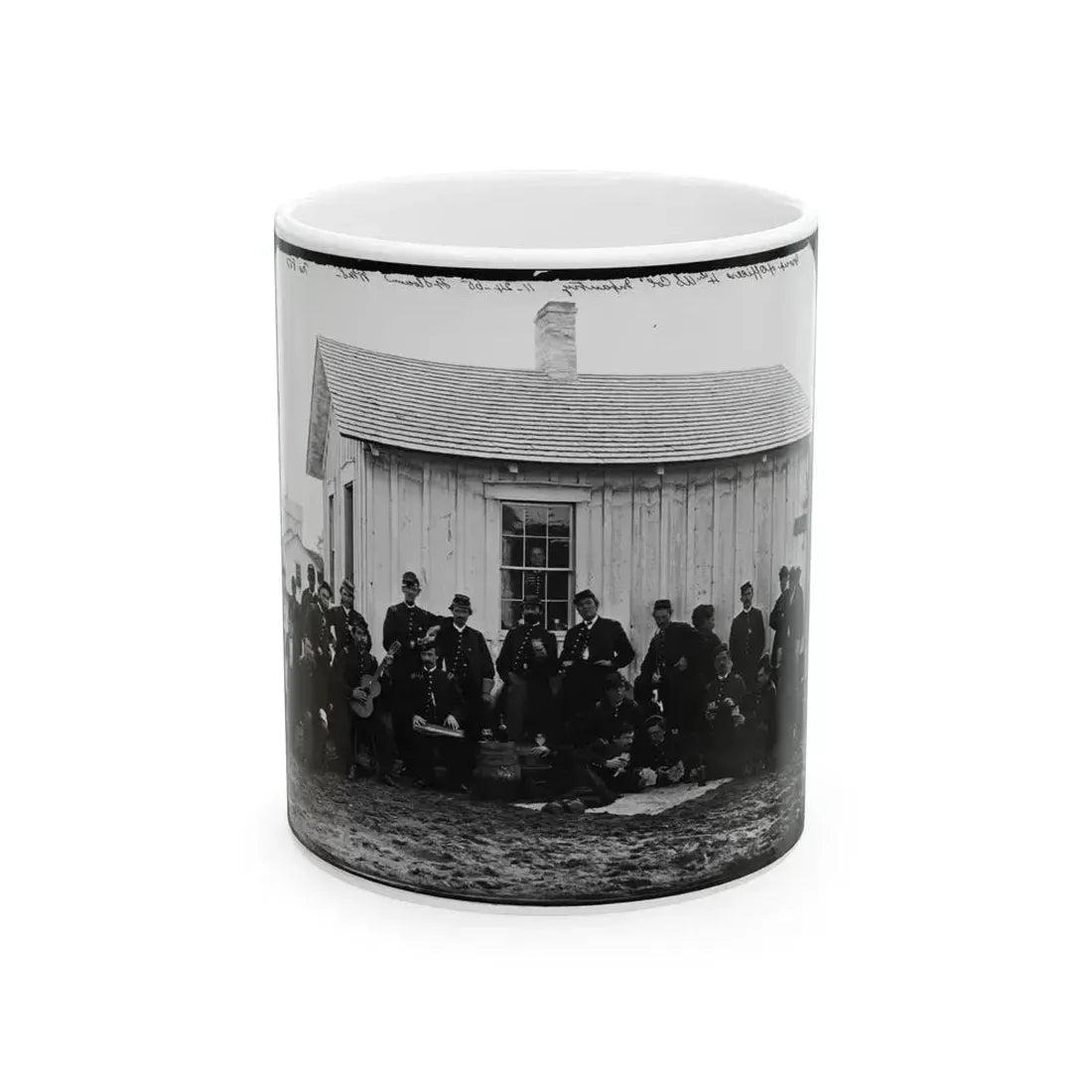 District Of Columbia. White Officers Of 4th U.S. Colored Infantry At Leisure, Fort Slocum (U.S. Civil War) White Coffee Mug 11oz - Go Mug Yourself