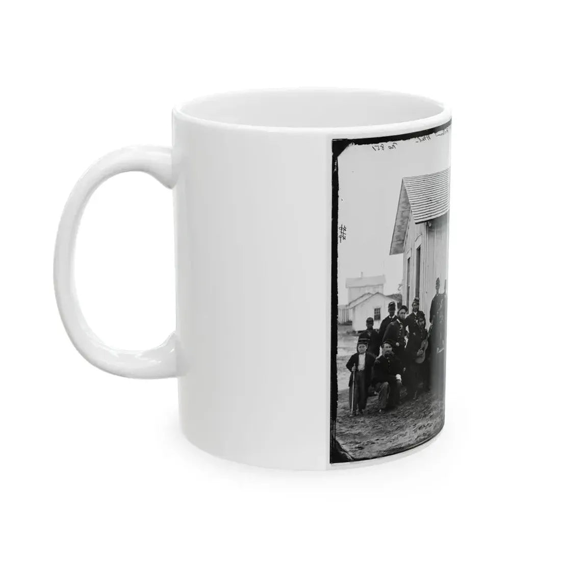 District Of Columbia. White Officers Of 4th U.S. Colored Infantry At Leisure, Fort Slocum (U.S. Civil War) White Coffee Mug - Go Mug Yourself