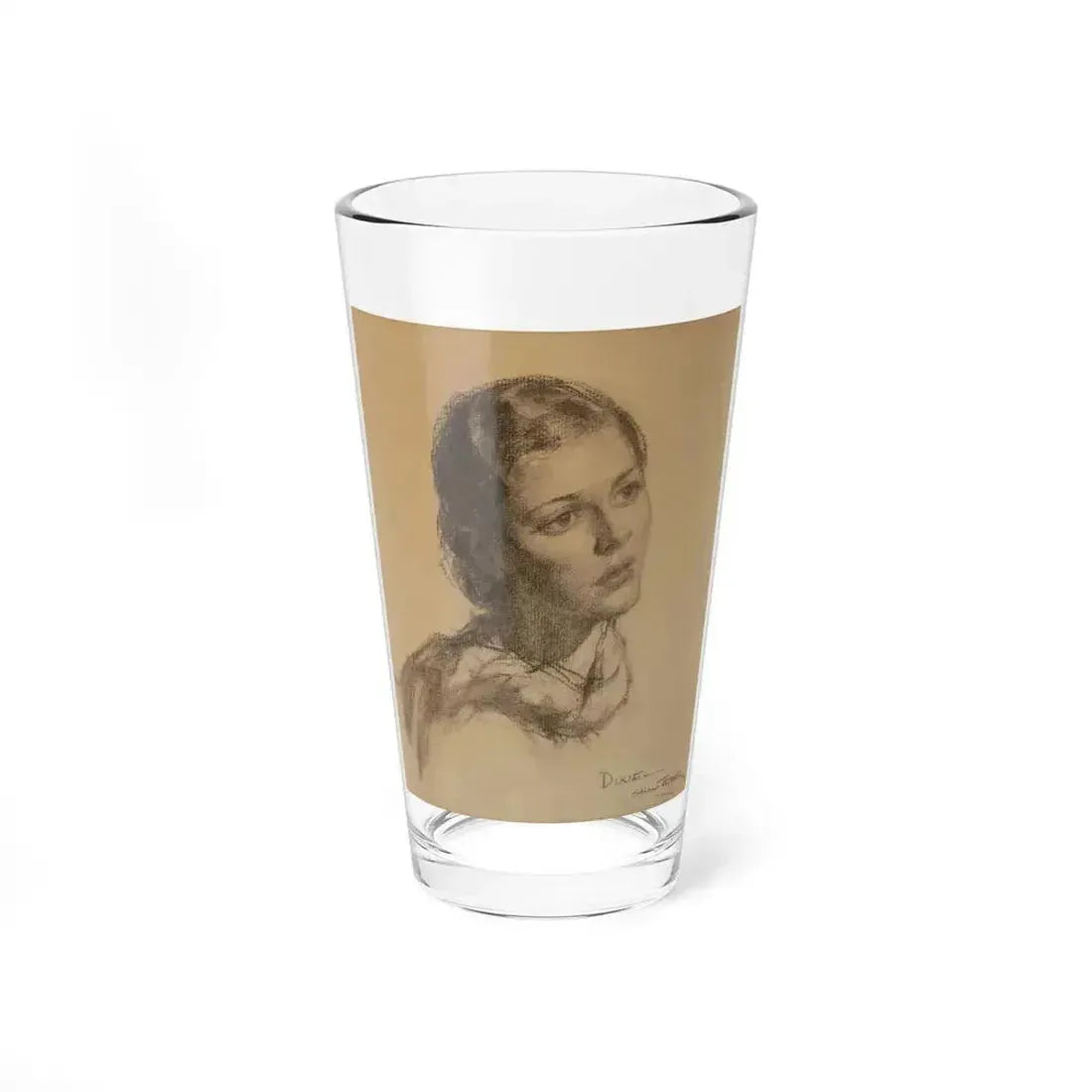 Dixie, Portrait of a Woman - Pint Glass 16oz 16oz - Go Mug Yourself
